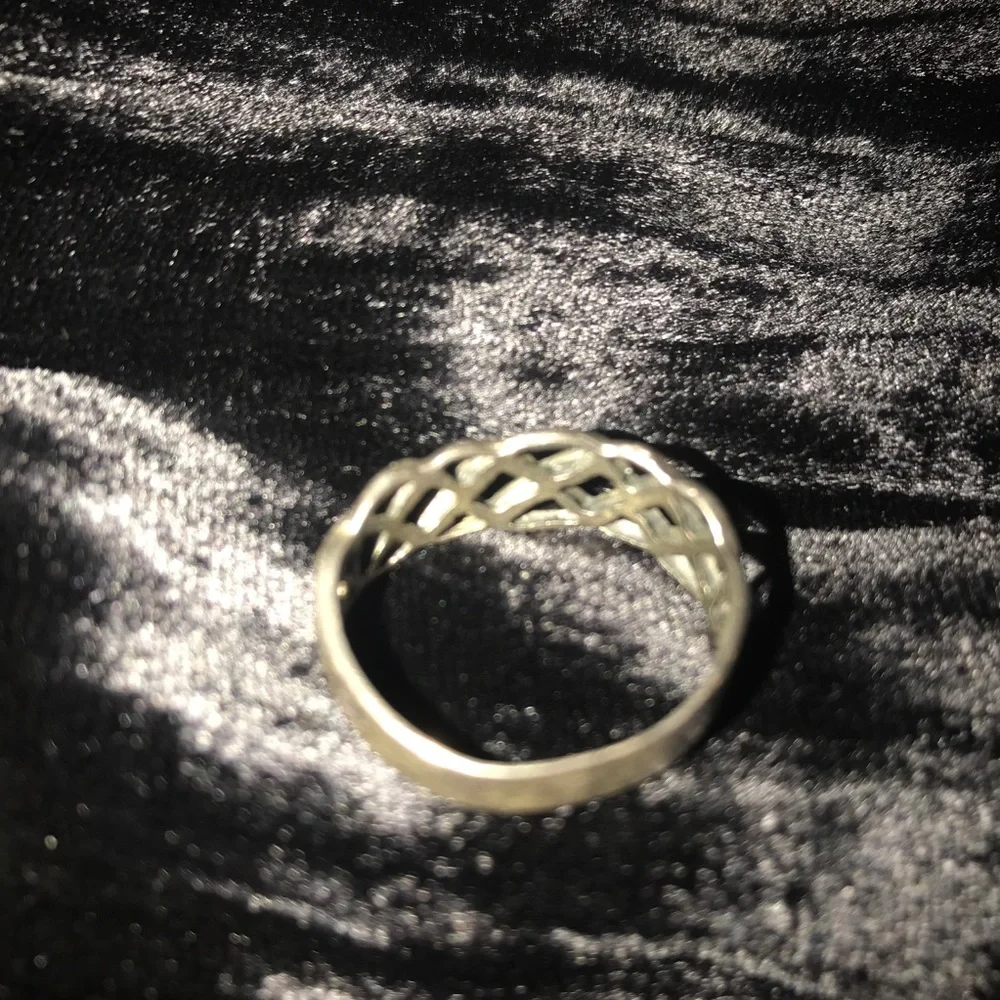 Vintage Silver Celtic Braid Openwork Band,Silver Ring Boho Ring Lucky Irish Ring